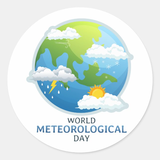 Adesivo Dia Mundial da Meteorologia (Frente)