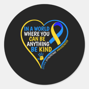 Adesivo Dia Mundial da Síndrome de Baixo Estar Contra Sínd