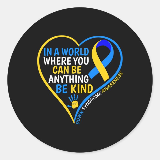 Adesivo Dia Mundial da Síndrome de Baixo Estar Contra Sínd (Frente)