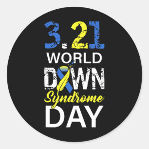 Adesivo Dia Mundial da Síndrome de Down para combater idei