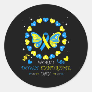 Adesivo Dia Mundial da Síndrome de Down para combater idei