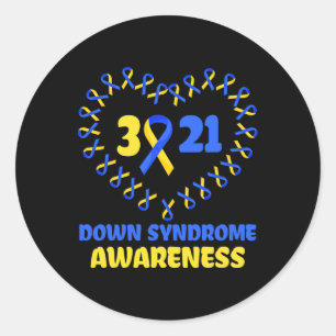 Adesivo Dia Mundial da Síndrome de Down para combater idei