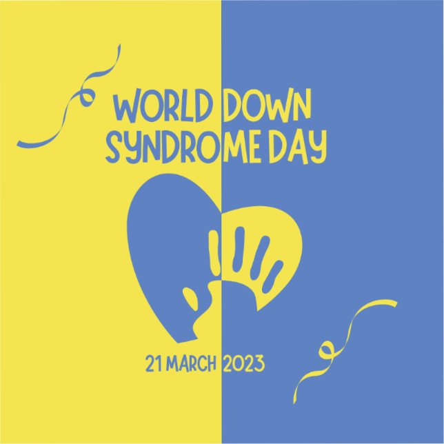 Adesivo Dia Mundial da Síndrome de Down Personalizado - Co (Frente)