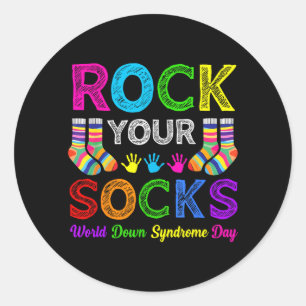 Adesivo Dia Mundial da Síndrome de Down Rock Socks Conscie