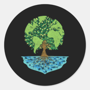 Adesivo Dia Mundial da Terra Salva A Floresta Do Meio Natu