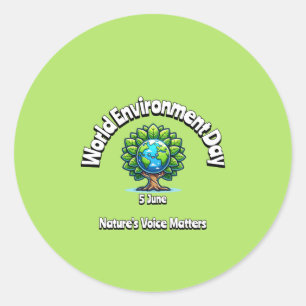 Adesivo Dia Mundial do Ambiente. 5 de junho