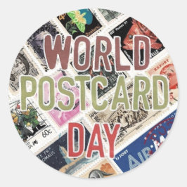 Adesivo Dia Mundial do Cartão Postal