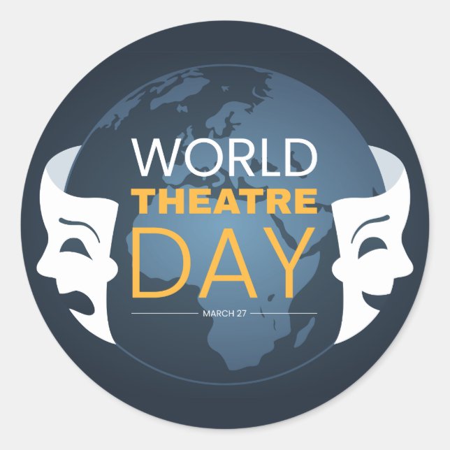 Adesivo Dia Mundial do Teatro (Frente)