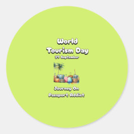 Adesivo Dia Mundial do Turismo. Viagem No Viciado Em Passa