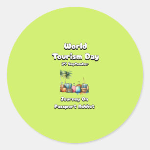 Adesivo Dia Mundial do Turismo. Viagem No Viciado Em Passa