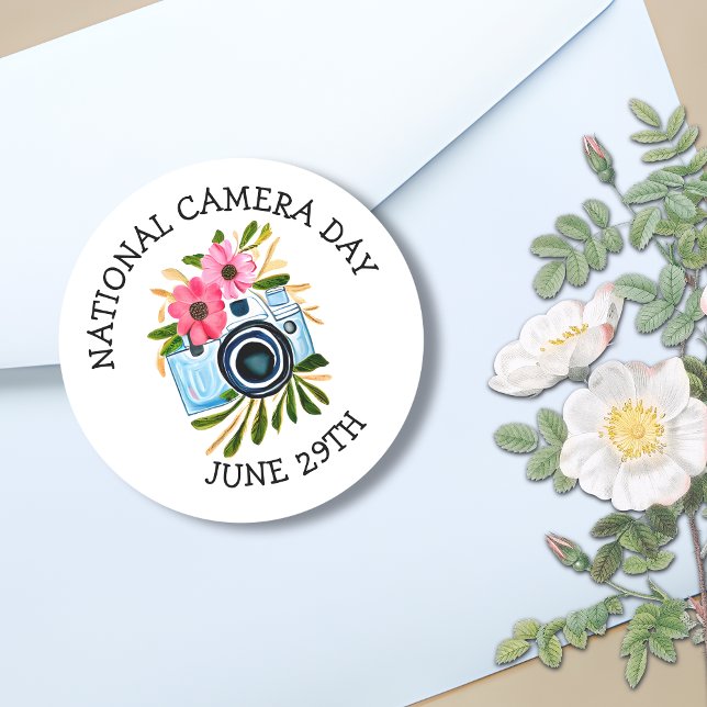 Adesivo Dia Nacional da Câmera | 29 de junho (Criador carregado)