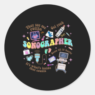 Adesivo Dia Nacional da Enfermeira Ultrasom Tech Sonograph