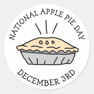 Adesivo Dia Nacional da Pizza de Apple Dia 3 de dezembro F
