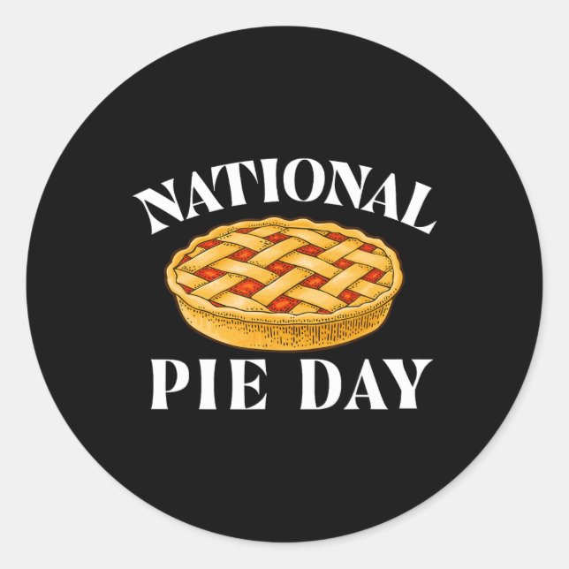 Adesivo Dia Nacional da Pizza - Pi Day Science Math Lover (Frente)