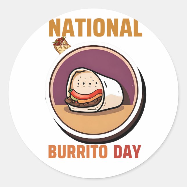 Adesivo Dia Nacional do Burrito (Frente)