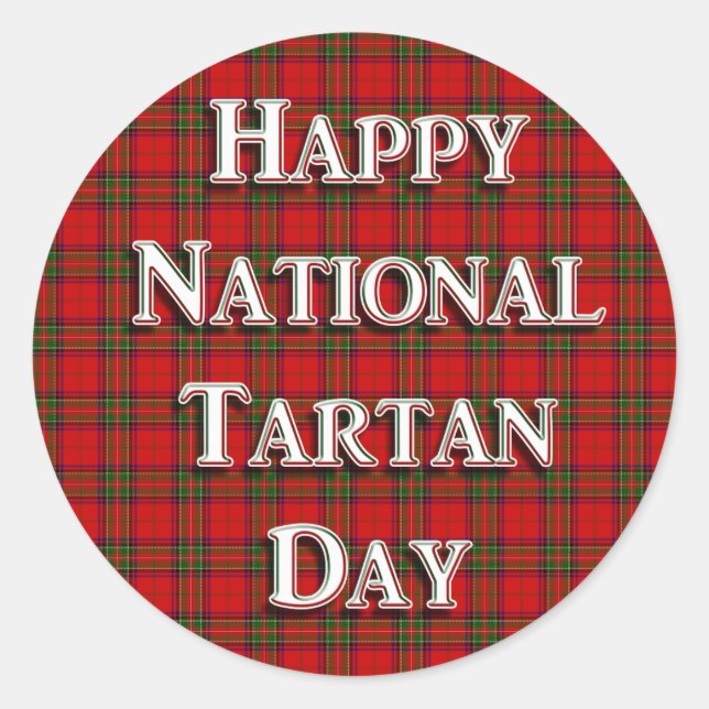 Adesivo Dia Nacional do Tartan (Frente)