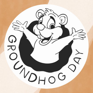 Adesivo Dia Negro Feliz da Marmota