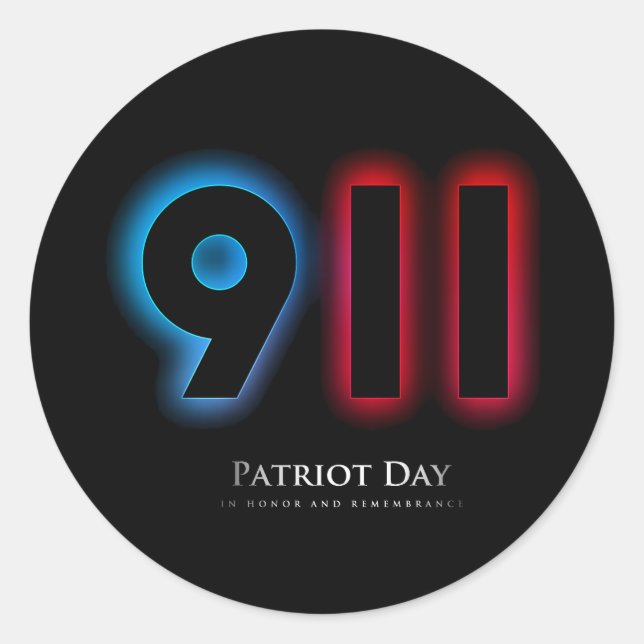Adesivo Dia patriota do vetor 911 (Frente)