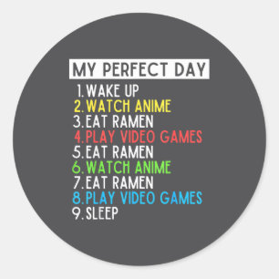 Adesivo Dia Perfeito Anime Jogos Ramen Amante Engraçado Co