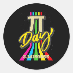 Adesivo Dia Retro Vintage Pi 3.14 Matemática Divertida Ciê