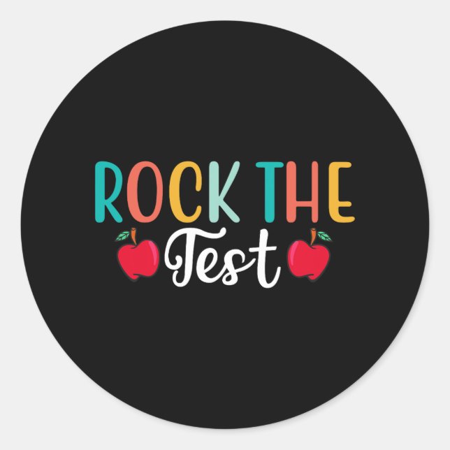 Adesivo Dia Rock O Professor De Teste Dia 1 (Frente)