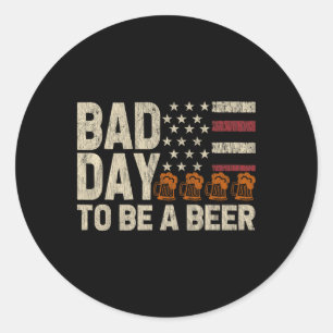 Adesivo Dia Ruim Para Ser Uma Cerveja Retro Bandeira Dos E