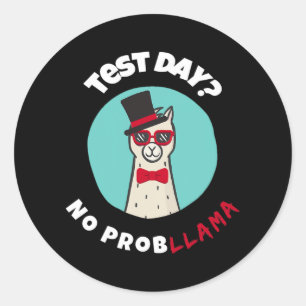 Adesivo Dia sem problemas Teste engraçado Llama Design