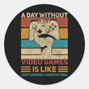 Adesivo Dia sem videogame Garoto Jogando Roupa