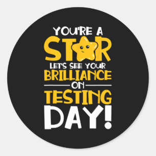 Adesivo Dia você é um professor de estrelas testando