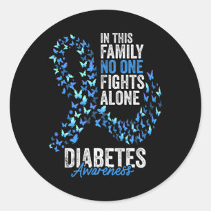 Adesivo Diabetes Consciência Mês Borboletas Azul Fita