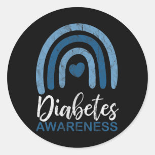 Adesivo Diabetes Consciência Mês Retroativo Arco-Íris T1 T