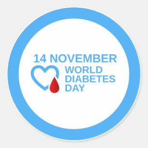 Adesivo Diabetes consciência mundo diabetes dia o 14 de