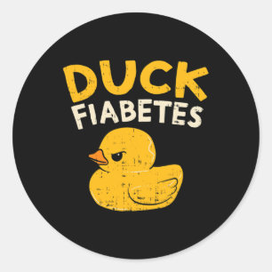 Adesivo Diabetes Divertidos Sensibilização Duck Fiabetes E