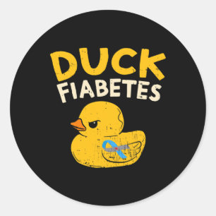 Adesivo Diabetes Divertidos Sensibilização Duck Fiabetes E