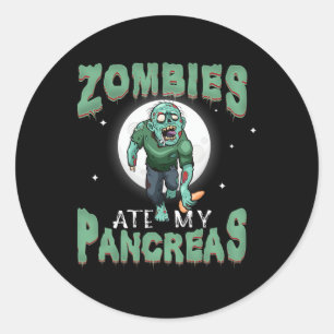 Adesivo Diabetes Divertidos Sensibilizam Zombies Comem Meu