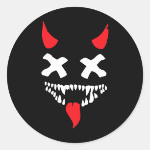 Adesivo Diabo Enfrenta Preguiçoso Halloween Costume Assust