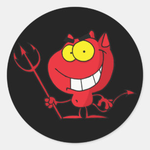 Adesivo Diabo pequeno com Pitchfork