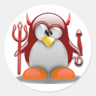 Adesivo Diabo Tux (Linux Tux)