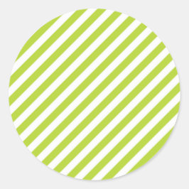 Adesivo Diagonal lime green and white stripes pattern