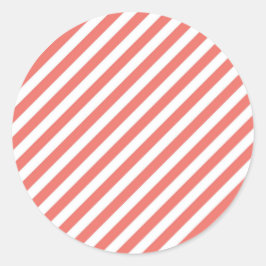 Adesivo Diagonal pattern of pink and white stripes