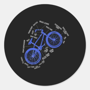 Adesivo Diagrama de Peças de Bicicleta de Ciclismo de Mont