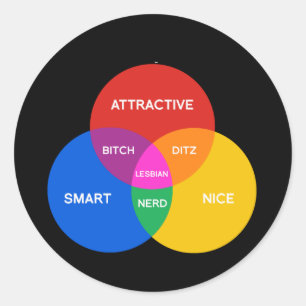 ADESIVO DIAGRAMA DE VENN LÉSBICO