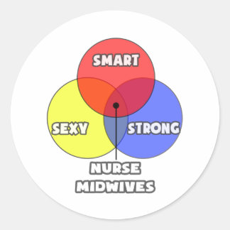 Adesivo Diagrama Venn.. Enfermeira Parteiras