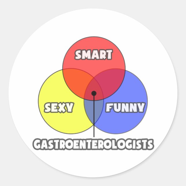 Adesivo Diagrama Venn.. Gastroenterologistas (Frente)