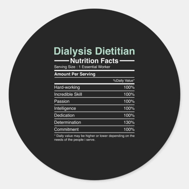 Adesivo Diálise Fatos Nutritivos Dietitianos - Nefrologia (Frente)