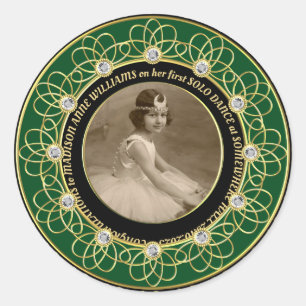 Adesivo Diamante Adicione Sua Foto Comemorativa Dourado Ve