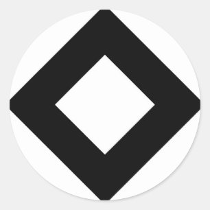 Adesivo Diamante Branco, Borda Negra Negrito