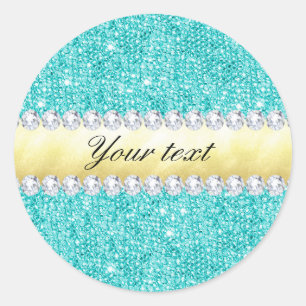Adesivo Diamantes personalizados do ouro dos Sequins de