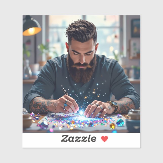 Adesivo Diamond ama tudo (Folha)