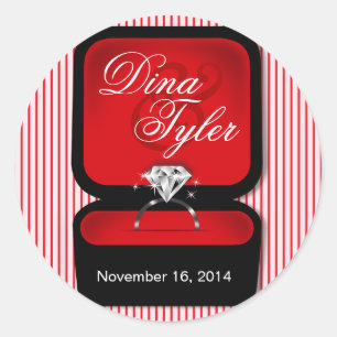 Adesivo Diamond Bling Ring Box vermelho